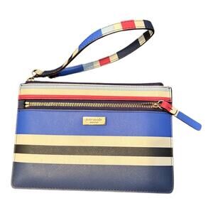 Kate Spade striped wristlet